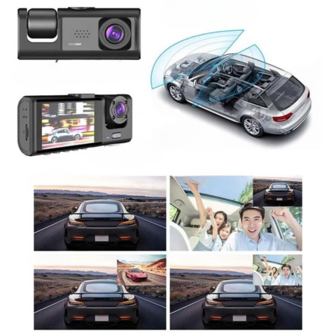 Dashcam Bil Framifrån Och Inuti – Högupplöst Inspelning