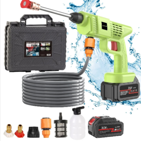 Bezdrôtový čistiaci pištoľ na auto – vysokotlakový prúd