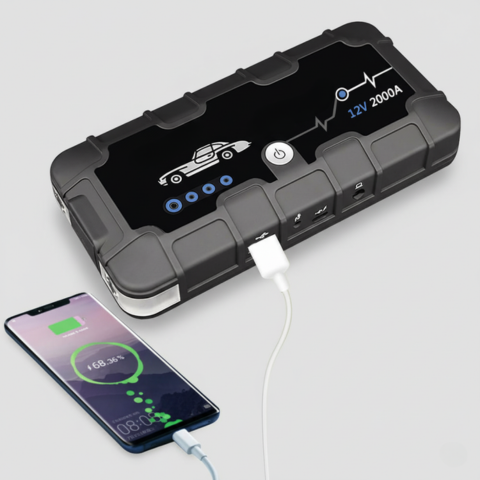 مبدئ بطارية 12 فولت 2000 أمبير — شحن سريع واستخدام متعدد