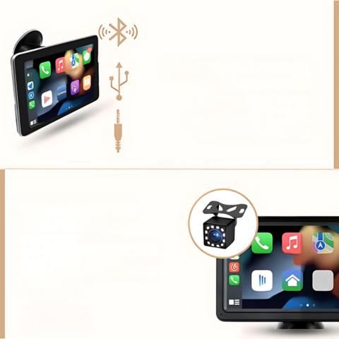 Sistema multimedia para coche - Pantalla HD y CarPlay inalámbrico