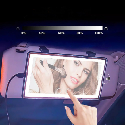 LED tükör napellenzőhöz autóba – állítható és újratölthető világítással