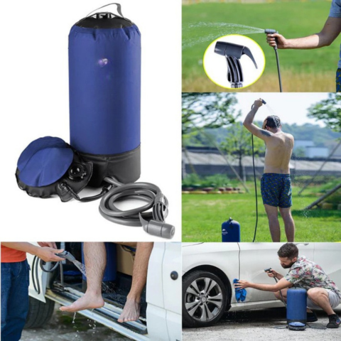 Ducha portátil para camping - Higiene al aire libre y tamaño compacto
