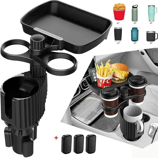 Car Cup Holder With Multifunction Tray — Easy To Install And Universal