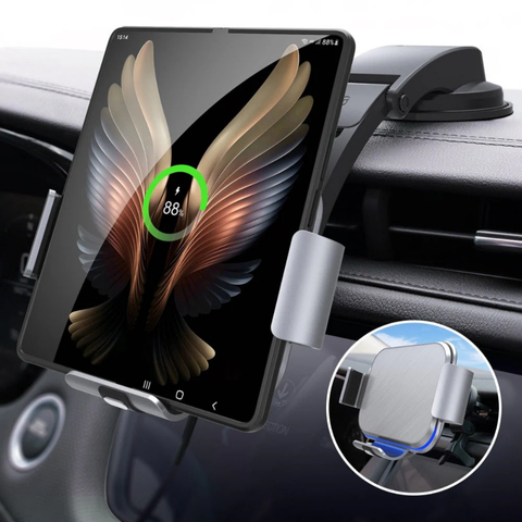 Soporte Teléfono Coche – Fijación y Carga Inalámbrica Integrada 