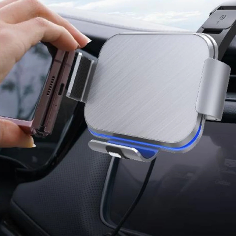 Soporte Teléfono Coche – Fijación y Carga Inalámbrica Integrada 