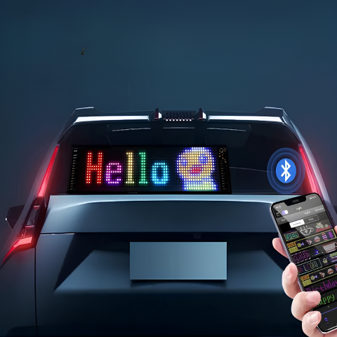 Écran LED Animé Pour Voiture – Messages Et Emojis Personnalisés