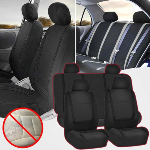 Lote de 9 Fundas de Asiento de Auto – Protección Completa Interior 