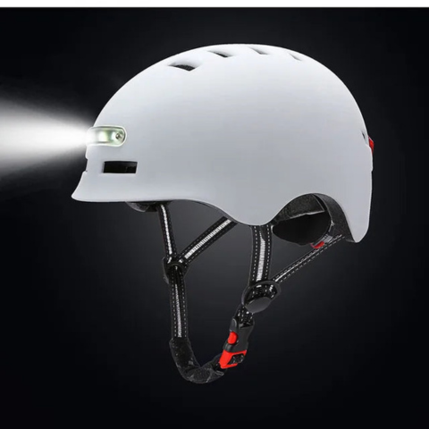 Casque De Vélo Urbain – Avec Éclairage LED Avant Et Arrière