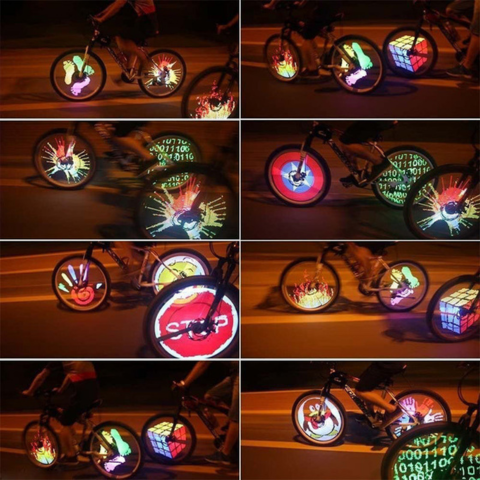 Personalizovatelné LED světlo – Pro kola 
