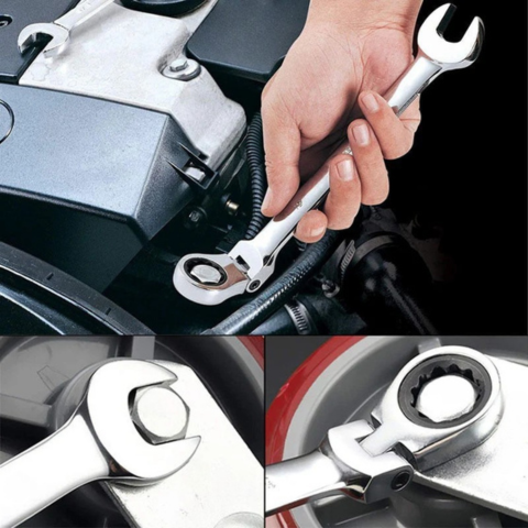 Set De Clés À Cliquet Réglables – Polyvalentes Et Ergonomiques