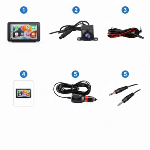 Sistema Multimedia Multifuncional Para Coche — GPS, Música y Cámara de Reversa 