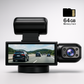 Dashcam כפולה Full HD לרכב - ראיית לילה + מצלמה פנימית 