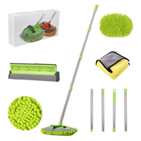 ערכת שטיפת רכב רב תכליתית — יד מתכווננת ומטלית רכה 