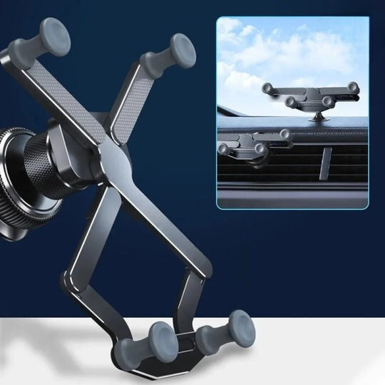 Soporte Teléfono Coche Rejilla de Ventilación – Rotación 360° & Bloqueo Automático 