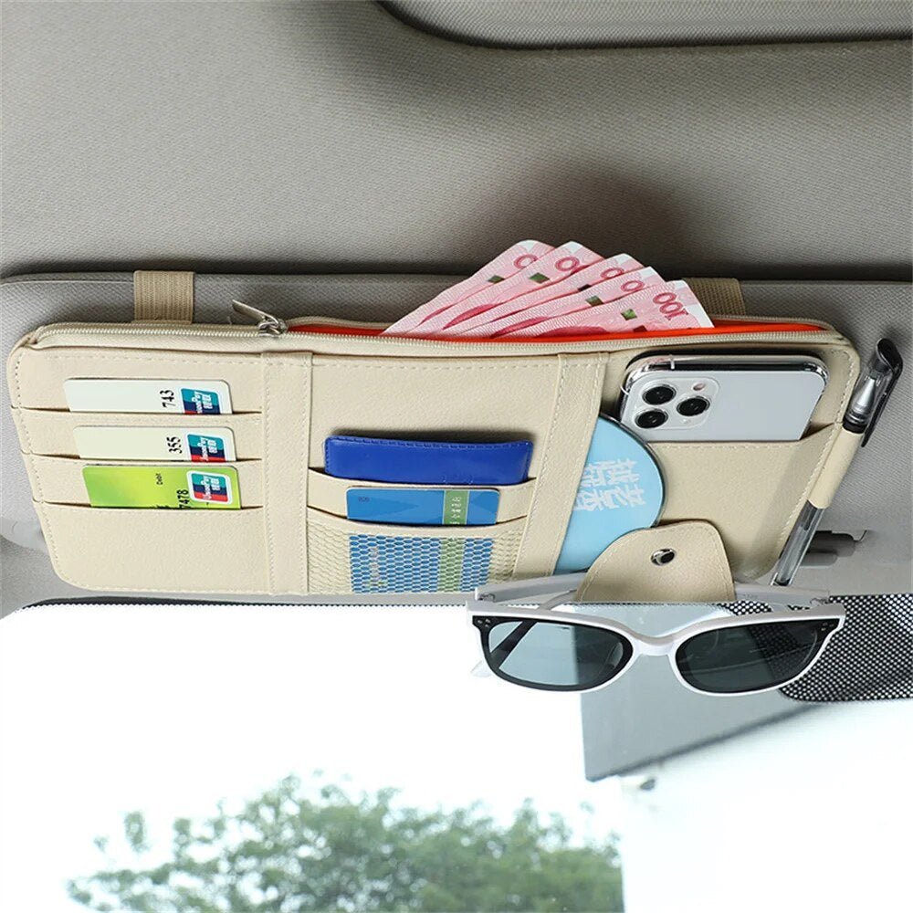 Organisateur Auto Pour Pare-Soleil — Gardez Vos Accessoires À Portée De Main