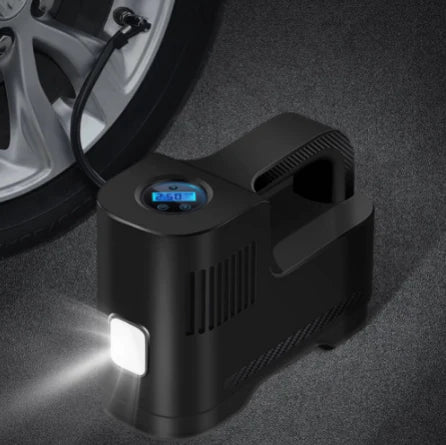 Kantava digitaalinen 12V ilmakompressori LED-valolla — turvallisuus ja yökäyttö 